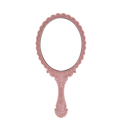 Retro Carved Makeup Mirror Portable Handheld Makeup Vanity Mirror Hand Mirror SPA Salon Compact Mirror Women Cosmetic Mirrors