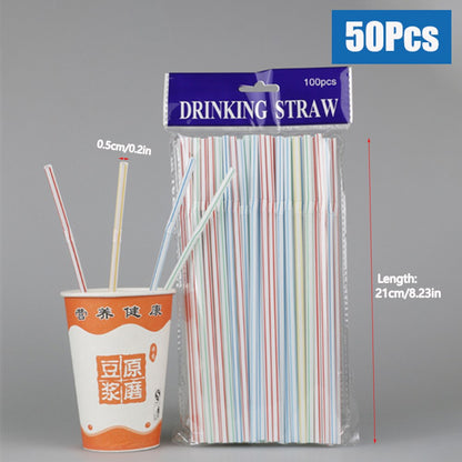 30/3000Pcs Black Colorful Drinking Straws Kunststof rietjes Milk Tea Bar Party Wedding Kitchen pajitas Beverage Straw Wholesale