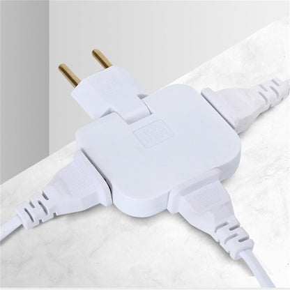 EU Plug 3 AC Outlet Power Strip Multiprise 1 Convert 3 Extension Electrical Socket 180° Rotating Fulfillment Socket AC Adapter