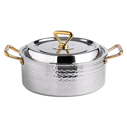 Thickened 304 Stainless Steel Deep Soup Pot Household Hot Pot Large-capacity Shabu-shabu Induction Cooker Gas Cooker