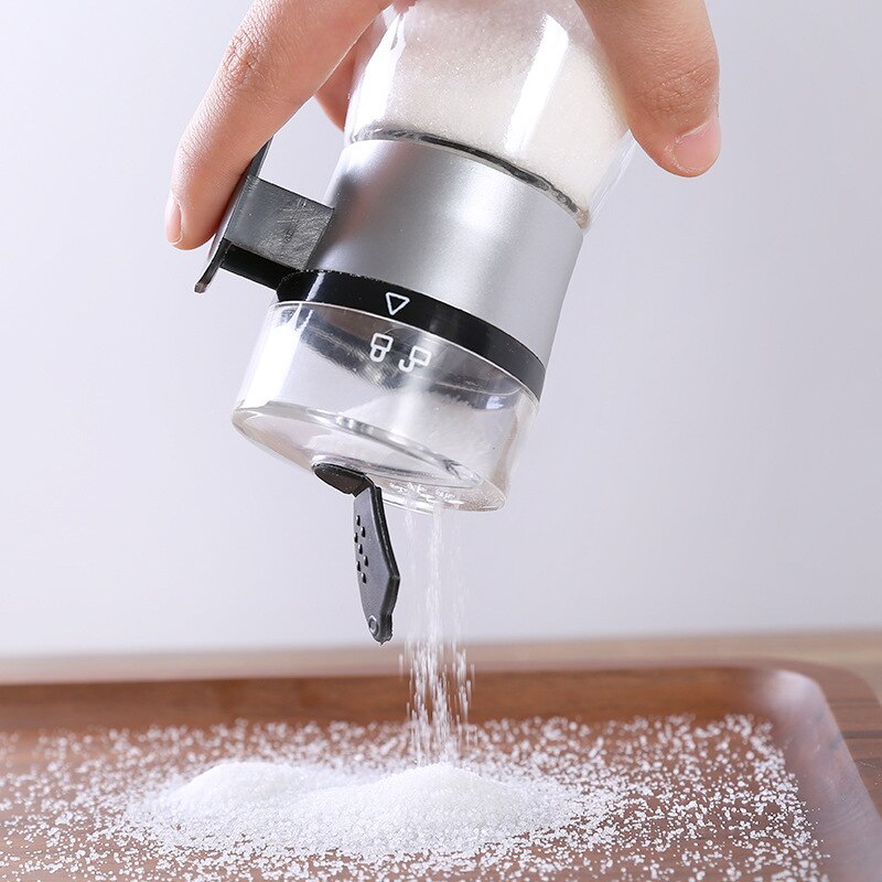 Kitchen Push-type Salt Dispense Pepper Shaker Spice Salt Sugar Bottle Spice Jar Push Type Can Seasoning Bottle Kitchen Gadgets
