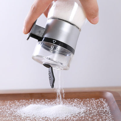 Kitchen Push-type Salt Dispense Pepper Shaker Spice Salt Sugar Bottle Spice Jar Push Type Can Seasoning Bottle Kitchen Gadgets