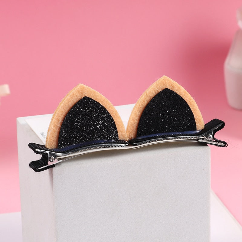 New Plush Cat Ears Hairpins Girls Cute Hair Clips Hair Accessories Women Sweet Barrettes Kids Fashion Ornaments Gift