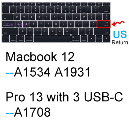 Keyboard Cover for Macbook Air 13 M2 Pro 13 M1 14 Max 15 16 Bar ID 17 Retina 11 Silicone Protector Skin Case A2337 A2779 A2681