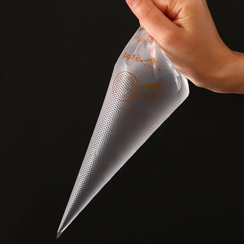 50PCS Disposable Pastry Bags Cake Cream Decoration Kitchen Icing Food Preparation Bags Cup Cake Piping Tools Baking Accessories