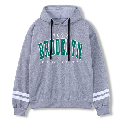 1898 Brooklyn New York Printed Mens Hoody Creativity Crewneck Clothing Fashion Oversize Sweatshirt Fashio Crewneck Hoodie Male