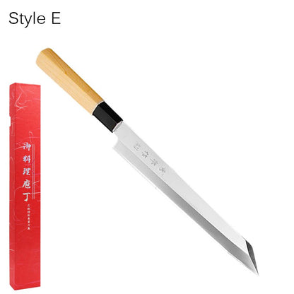 Japanese Kitchen Knife Sushi Sashimi Knife Chef High Carbon Stainless Steel Salmon Knife Slicing Knife Cooking Tool