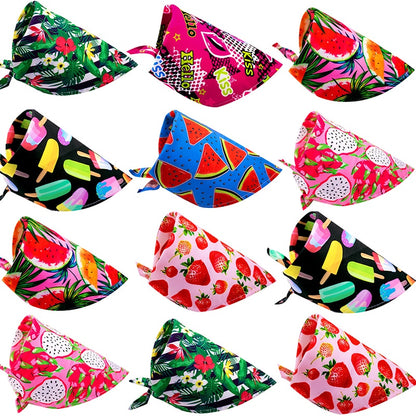 1 Pcs Dog Bandanas Summer Dog Accessories Cotton Pet Dog Bandana Scarf  Small Dogs Cats Bibs Pet Accessories Bandanas For Dogs