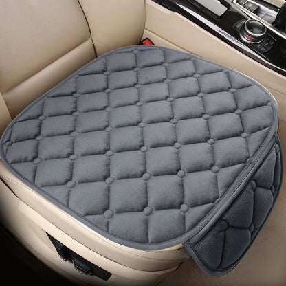 Car Seat Cover Front Rear Flocking Cloth Cushion Non Slip Winter Auto Protector Mat Pad Keep Warm Universal For Truck Suv
