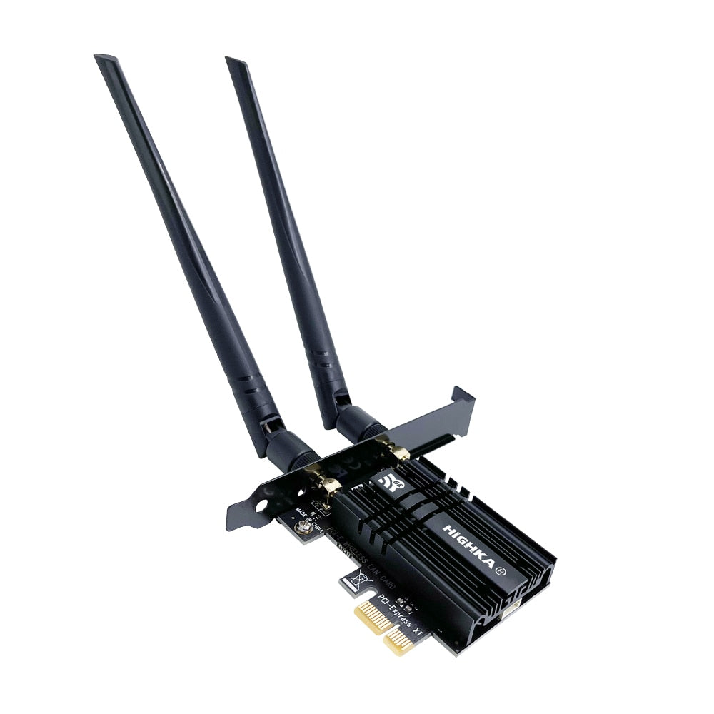 5374Mbps Wi-Fi 6E PCIe Wireless Network Card 5G/6Ghz WiFi Adapter Bluetooth 5.3 PCI Express 802.11AX Intel AX210 WiFi Card PC