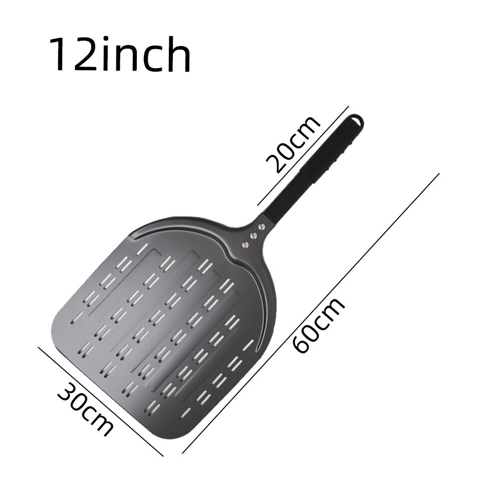 12 Inch Pizza Peel  Turning Paddle Short Handle Shovel Kitchen Utensils Aluminum  Apple Shape Pizza Turner Nonstick Baking Tools