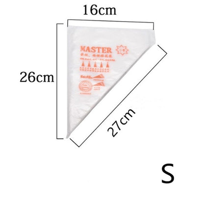50PCS Disposable Pastry Bags Cake Cream Decoration Kitchen Icing Food Preparation Bags Cup Cake Piping Tools Baking Accessories