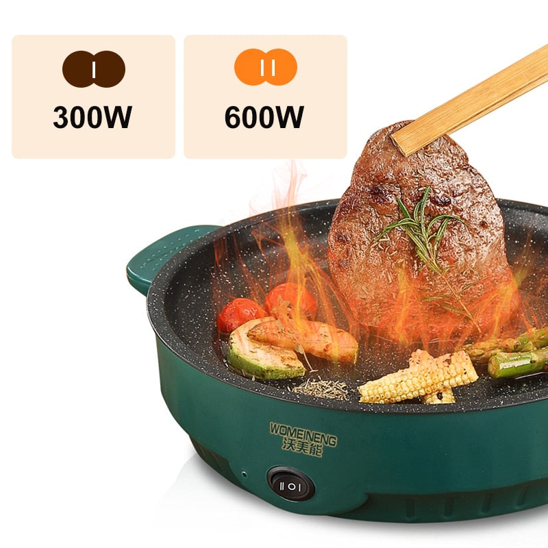 Electric MultiCooker Electric Frying Pan Househould Barbecue Fried Steak Fish Omelette Frying Pan Non-stick Cooking Machine 220V