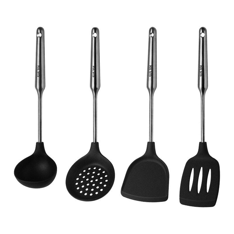 Household Silicone Spatula Soup Spoon Frying Spatula Cooking Utensils Kitchen Set Gadgets Accessories Tools Dining Bar Home