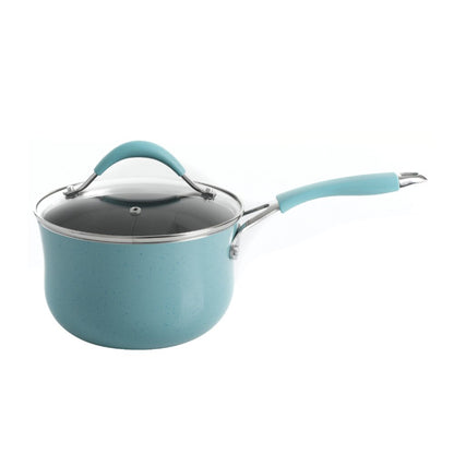 Kitchen Accessories Frontier Speckle 24-Piece Cookware Combo Set, Turquoise Kitchen Cookware Set