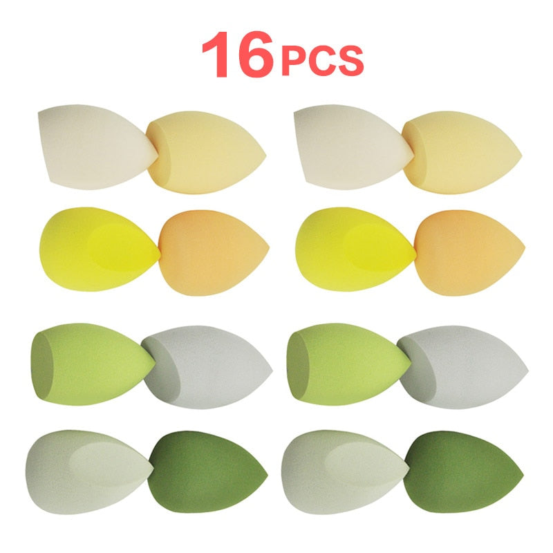 4pcs Makeup Sponge Powder Puff Dry and Wet Combined Beauty Cosmetic Ball Foundation Powder Puff Bevel Cut Make Up Sponge Tools