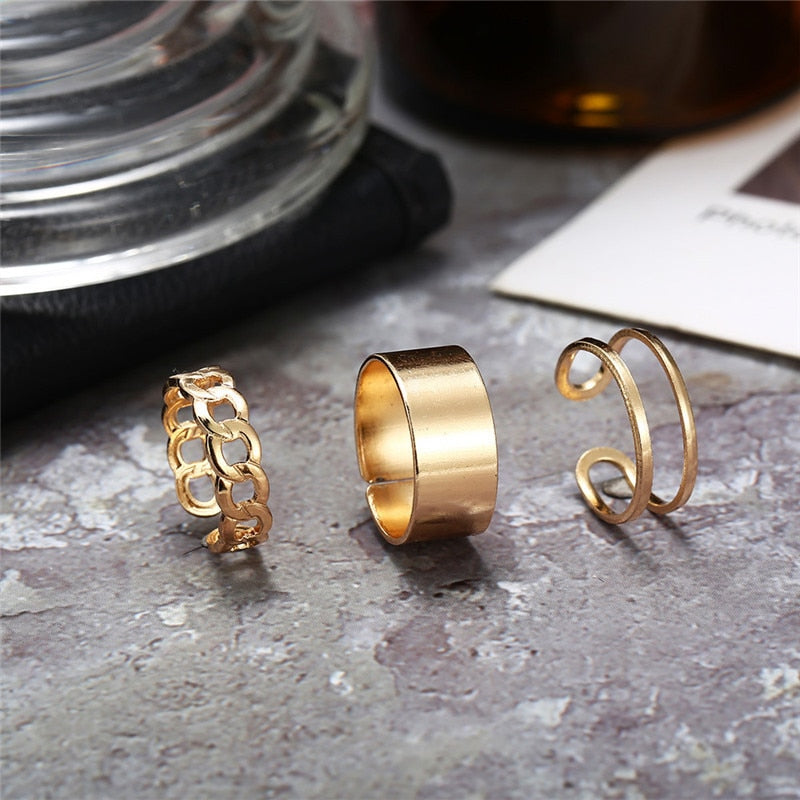 Hip Hop Cross Ring On Finger Chains Adjustable Jewelry Rings for Men Women Gothic anillos Aesthetic Rings 2023 Trend Accessories