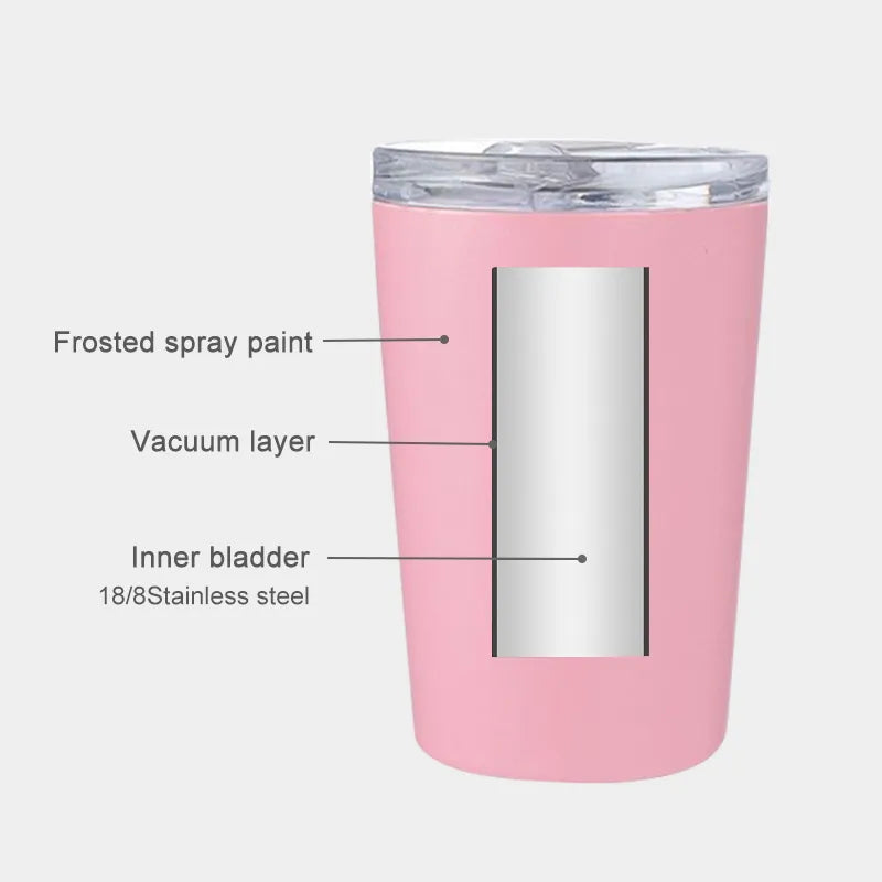 12oz/16oz Thermos Mugs Stainless Steel Insulated Tumblers Coffee Cup Double Wall Vacuum Cups Leak Proof Beer Milk Water Bottle