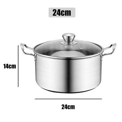 Kitchen Soup Pot Stainless Steel Cooking Pot kitchen Stock Pot Kitchen Stew Pot Electric Induction Soup Pot