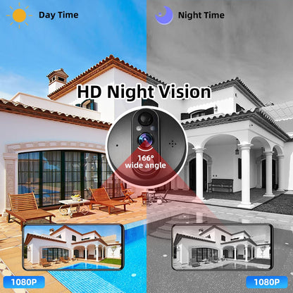 Tuya Smart 1080P WiFi Door Bell Peephole Camera Viewer Home Security Two-way Audio Night Vision 4.3&#39; FHD Video Doorbell Camera