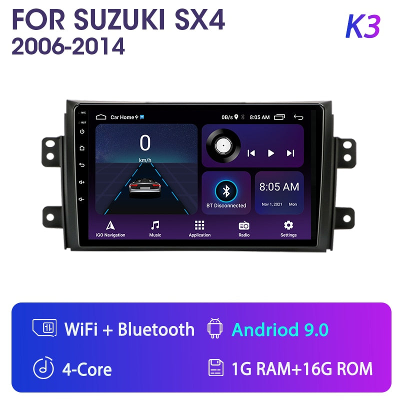 Android Car Radio for Suzuki SX4 2006-2013 Fiat Sedici 2005-2014 Multimedia Video Player Navigation 2din Carplay Stereo Audio