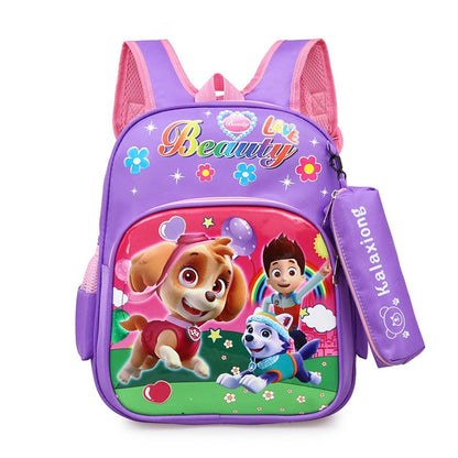 2021 New Paw Patrols Toy Cartoon School Backpack Cartoon Lighten Kindergarten Bag Chase Skye Marshall Figure Print for Kids 2-8Y