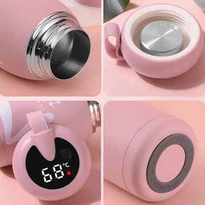 Smart Insulation Cup Temperature LED Display Vacuum Flasks Portable Insulated Tumbler Coffee Mug 380ml Thermos Cute Water Bottle