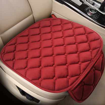 Car Seat Cover Front Rear Flocking Cloth Cushion Non Slip Winter Auto Protector Mat Pad Keep Warm Universal For Truck Suv