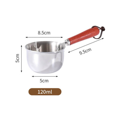 Stainless Steel Mini Frying Pan Household Hot Oil Pan Boiled Eggs Hot Chocolate Hot Milk Pot Household Multi-purpose Pot