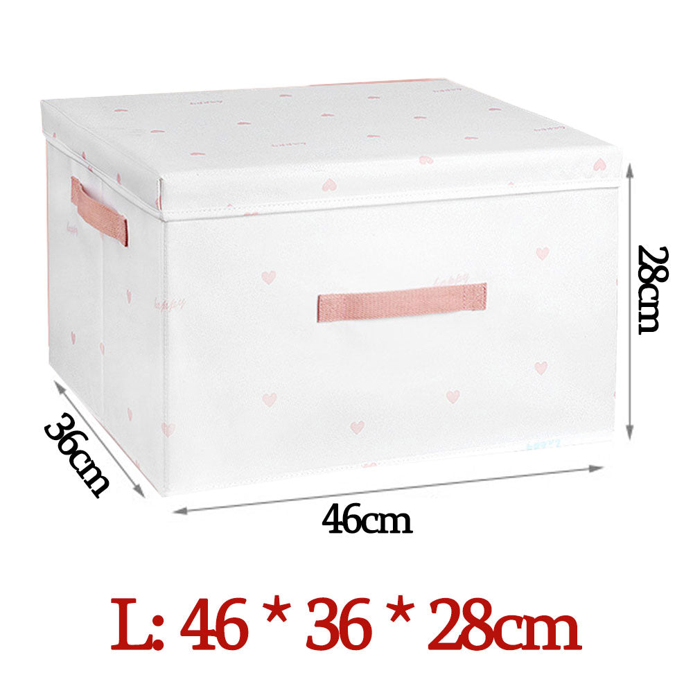 Style Foldable with Lid Clothes Storage Box Home Clothes Storage Bin Folding Storage Cabinet Kids Toys Fabric Organizer