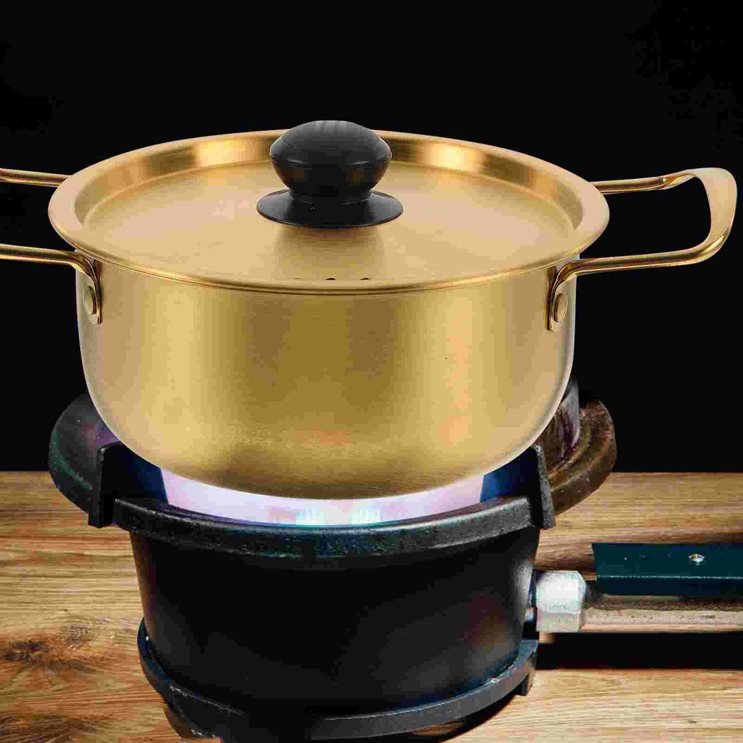 Instant Noodle Pot Kitchen Stainless Steel Cookware Soup Pots Cooking Large Pan Lid Korean Big
