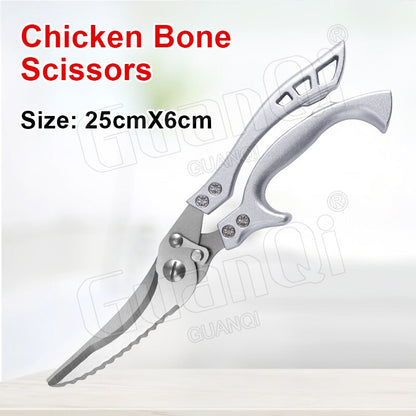 Handmade Forged Stainless Steel Kitchen Knife Cleaver Chinese Butcher Boning Knife Pig Beef Cutting Knife with Knife Wood Handle