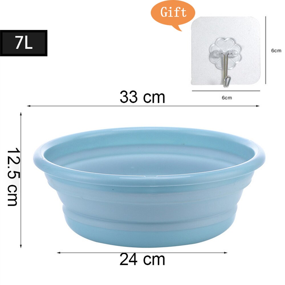 Portable Foldable Basin Silicone Travel Folding Wash Laundry Basin Safe Durable Foldable Easy to Store Basin Bathroom Supplies