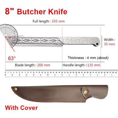 Stainless Steel Cleaver Chopping Kitchen Knife Chef Butcher Knives Meat Fruit Boning Fishing Hunting Camping Cooking Tools