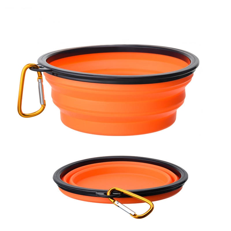 350/1000ml Large Collapsible Dog Pet Folding Silicone Bowl Outdoor Travel Portable Puppy Food Container Feeder Dish Bowl