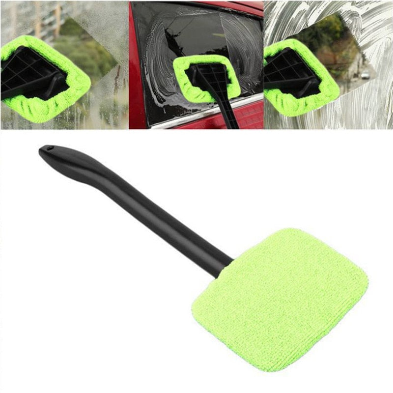 Car Window Cleaner Brush Kit Windshield Cleaning Wash Tool Inside Interior Auto Glass Wiper With Long Handle Car Accessories