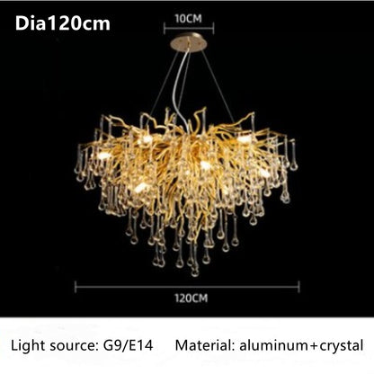 American Luxury Crystal Ceiling Chandelier Modern Lustre Living Dining Bedroom Hanging Lamp Hotel Hall Home Decor Pendant Lights