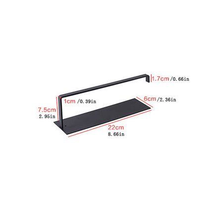 Kitchen carbon steel paper towel rack Punch free paper towel rack Household paper rack Storage rack