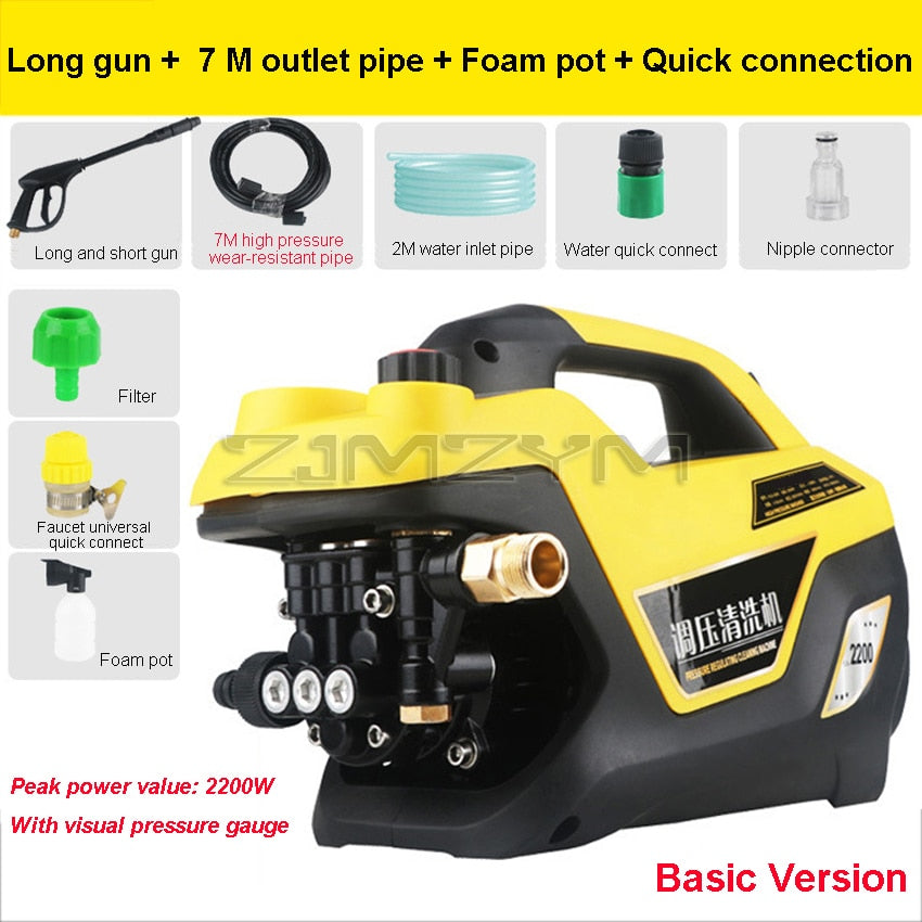 Adjustable Pressure Household Car Washing Machine 110V/220V Automatic Induction Water Gun High Pressure Cleaning Tool Equipment