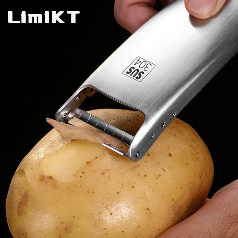 LimiKT 304 Stainless Steel Multifunctional Peeling Knife Vegetable And Fruit Peeler