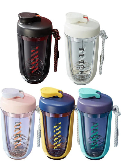 590ml Large Capacity Bottle Protein Powder Shake Cup Water Bottle Mixing Cup Body-Building Exercise Bottle Drinkware