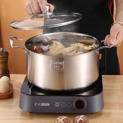 Kitchen Soup Pot Stainless Steel Cooking Pot kitchen Stock Pot Kitchen Stew Pot Electric Induction Soup Pot