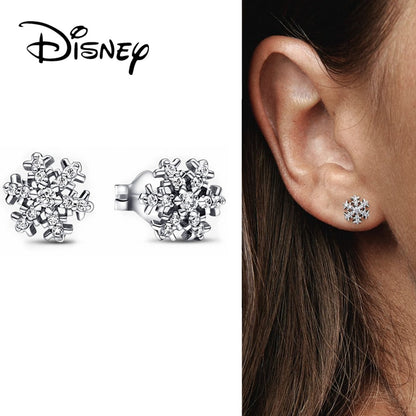 Disney Mickey Mouse Earring 925 Silver Heart Earring Pumpkin Coach Stud Earrings Silver Women Star Butterfly Earrings Jewelry