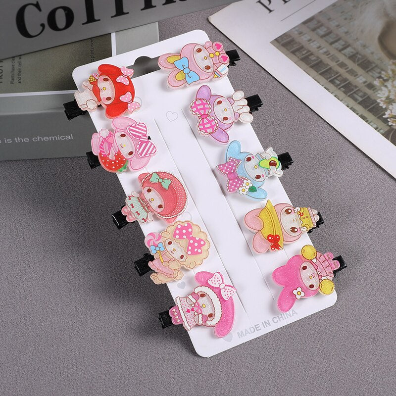 10PCS/Set New Cute Cartoon Unicorn Hair Clips for Girls Colorful Sweet Unicorn Hairpin Kids Barrette Hair Accessories for Girls