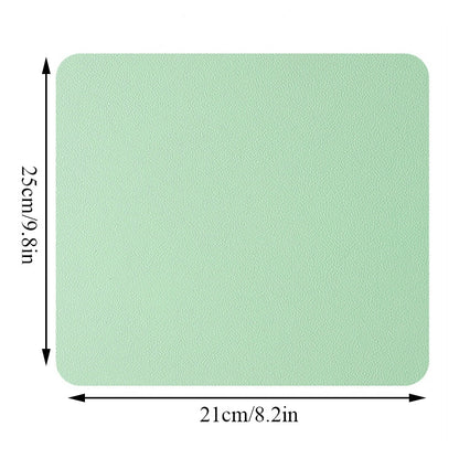 Waterproof PU Leather Mouse Pad Gaming Mouse Pad Simple Solid Color Antislip Computer Desk Accessories School Office Accessories