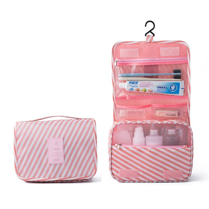 Nylon Hook Cosmetic Bag Women Makeup Bag High Capacity Toiletries Storage Pouch Travel Make Up Organizer Waterproof Beauty Bags