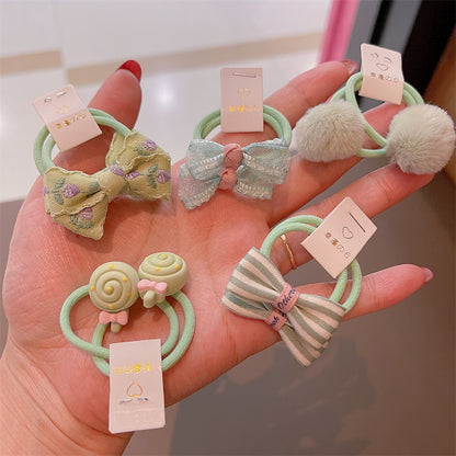 Baby Hair Band Girls Ties Bows Elastic Rubber Band Scrunchies Elastique Cheveux Fille Haar Kids Hair Accessories Kids Hairband