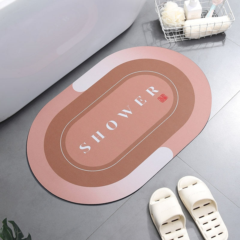 Super Absorbent Bath Mat Instant Drying Mat Bathroom Rug Non-slip Entrance Doormat Nappa Skin Floor Mat Toilet Carpet Home Decor