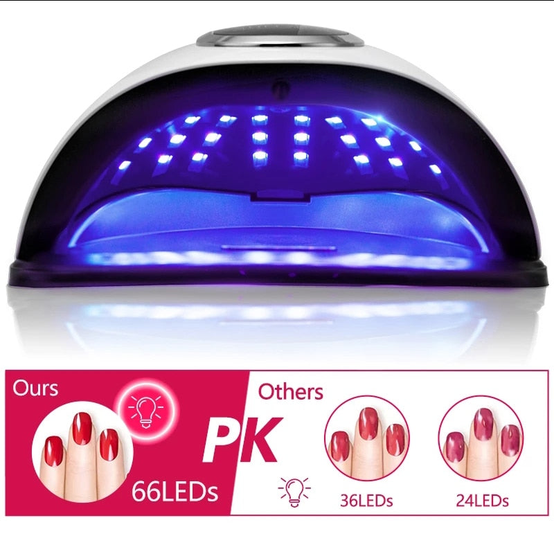 66LEDs Nail Dryer UV LED Nail Lamp for Curing All Gel Nail Polish With Motion Sensing Professional Manicure Salon Tool Equipment