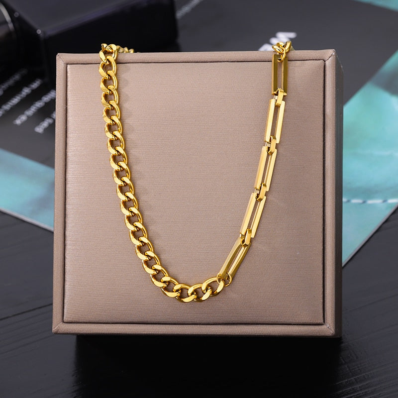 Stainless Steel Geometry Star Moon Butterfly Pendant Multilayer Chain Choker Necklace For Women Wedding Accessories Dropshipping